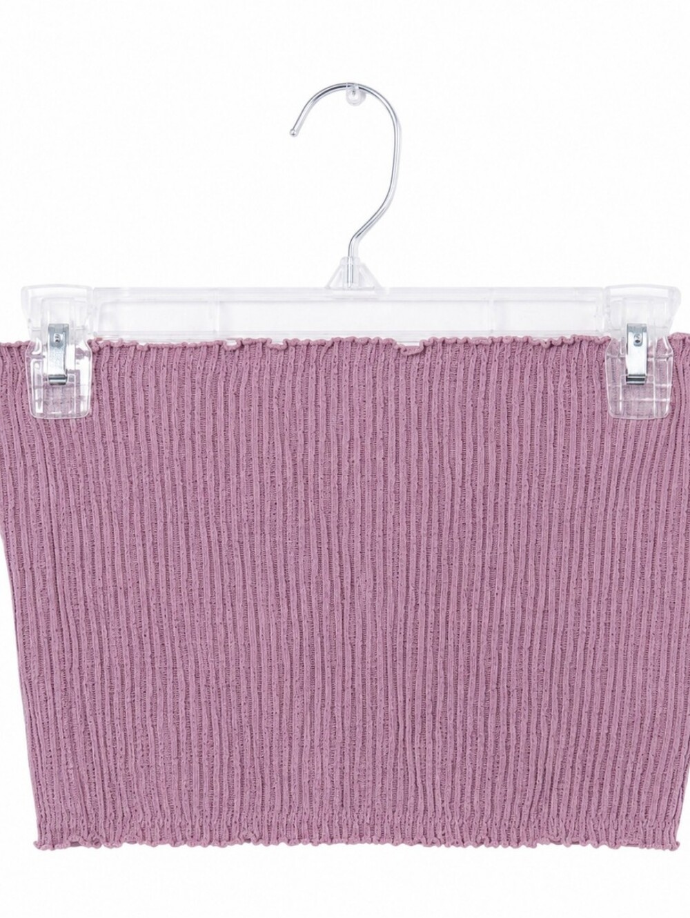 Bozzolo Ribbed Tube Top in Dusty Rose